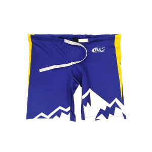 Mountain-Pattern Ice Hockey Gear - G&S Blue-Yellow Accent Protective Hockey players