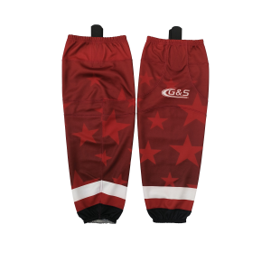 G&S Tonal Star Maroon Hockey Socks