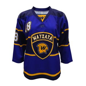 GlideStrike Custom Pro Shield Hockey Jersey – Deep Blue V-Neck Design