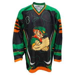 Clover Fist Sublimated Hockey Jersey | Irish-Inspired Ice Hockey Shirt